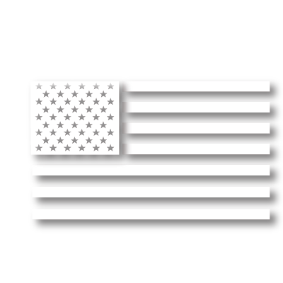 American Flag Helmet Decal 2.25" H x 4.00" W